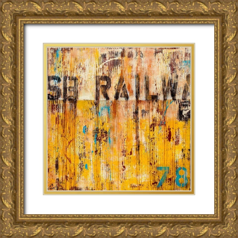 Southbound Railway Gold Ornate Wood Framed Art Print with Double Matting by Ashley, Erin