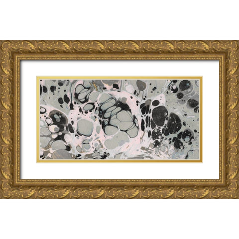 Marbled Abstract II Gold Ornate Wood Framed Art Print with Double Matting by Green, Jacob