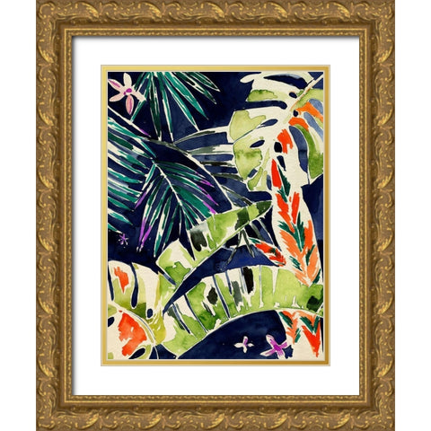 Brushy Jungle I Gold Ornate Wood Framed Art Print with Double Matting by Parker, Jennifer Paxton