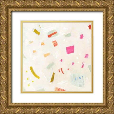 Candied Confetti II Gold Ornate Wood Framed Art Print with Double Matting by Vess, June Erica