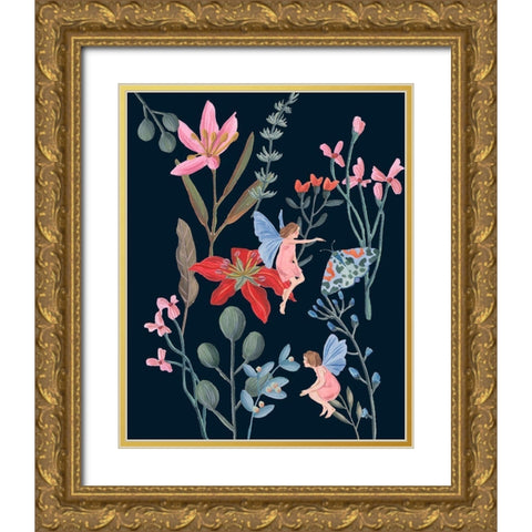 A Fairy Tale I Gold Ornate Wood Framed Art Print with Double Matting by Wang, Melissa