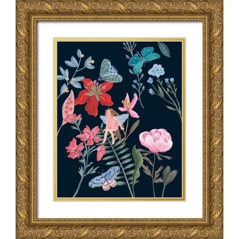 A Fairy Tale V Gold Ornate Wood Framed Art Print with Double Matting by Wang, Melissa
