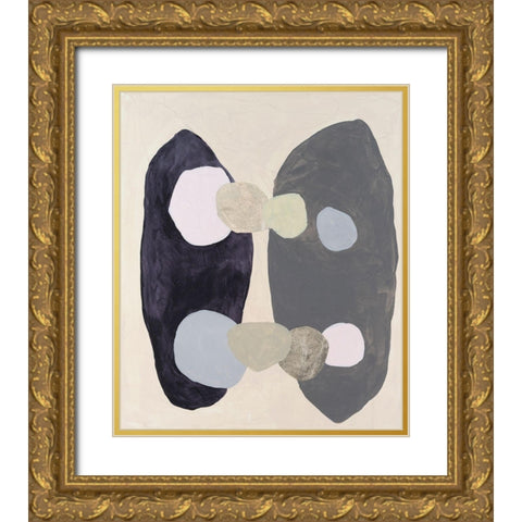 Muted Orbs I Gold Ornate Wood Framed Art Print with Double Matting by Willett, Michael