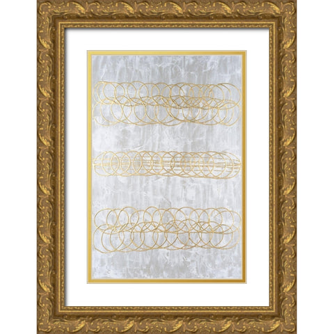 Frosted Helix I Gold Ornate Wood Framed Art Print with Double Matting by Willett, Michael