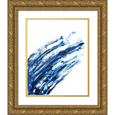 Indigo Arch I Gold Ornate Wood Framed Art Print with Double Matting by Willett, Michael