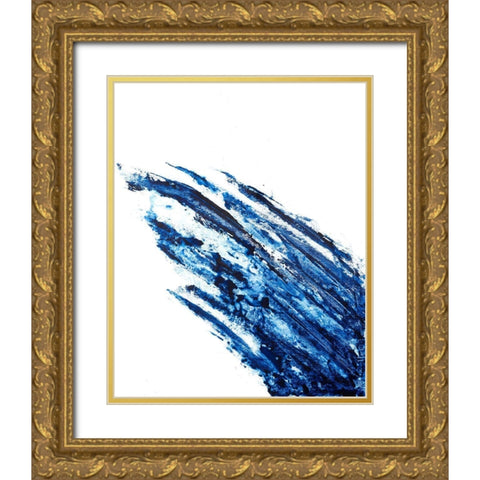 Indigo Arch II Gold Ornate Wood Framed Art Print with Double Matting by Willett, Michael