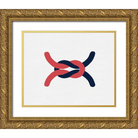 Sailing Knot III Gold Ornate Wood Framed Art Print with Double Matting by Green, Jacob