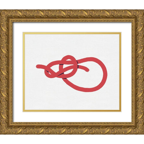 Sailing Knot IV Gold Ornate Wood Framed Art Print with Double Matting by Green, Jacob