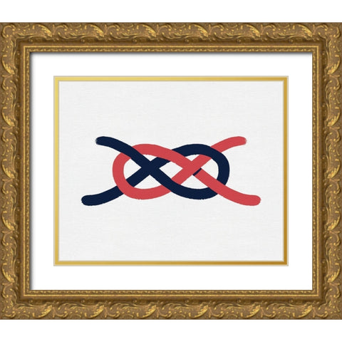 Sailing Knot V Gold Ornate Wood Framed Art Print with Double Matting by Green, Jacob