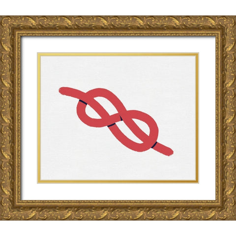 Sailing Knot VI Gold Ornate Wood Framed Art Print with Double Matting by Green, Jacob
