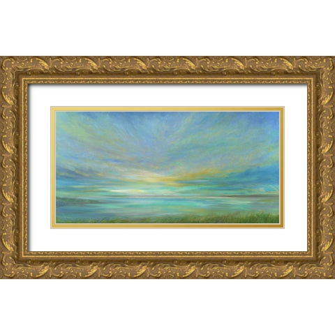 View From the Beach Gold Ornate Wood Framed Art Print with Double Matting by Finch, Sheila