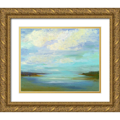 Little Inlet Gold Ornate Wood Framed Art Print with Double Matting by Finch, Sheila