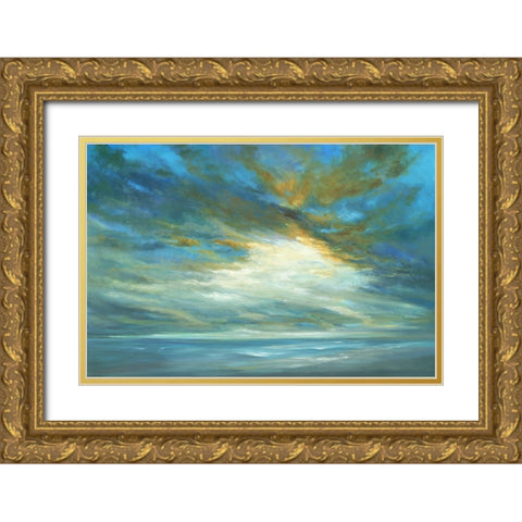 Coastal Light Song Gold Ornate Wood Framed Art Print with Double Matting by Finch, Sheila