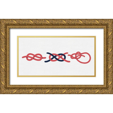 Sailing Knot Group II Gold Ornate Wood Framed Art Print with Double Matting by Green, Jacob