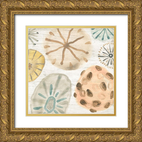 Ocean Urchins IV Gold Ornate Wood Framed Art Print with Double Matting by Vess, June Erica