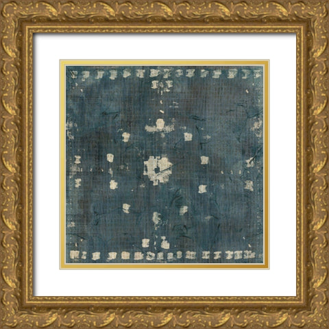 Freehand Batik IV Gold Ornate Wood Framed Art Print with Double Matting by Vess, June Erica