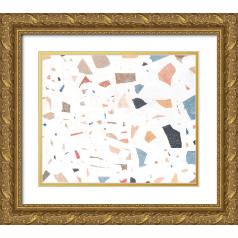 Confetti Abstract I Gold Ornate Wood Framed Art Print with Double Matting by OToole, Tim