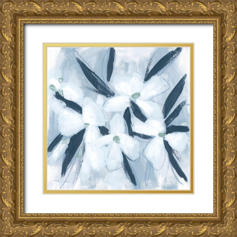 Paynes Petals II Gold Ornate Wood Framed Art Print with Double Matting by Vess, June Erica