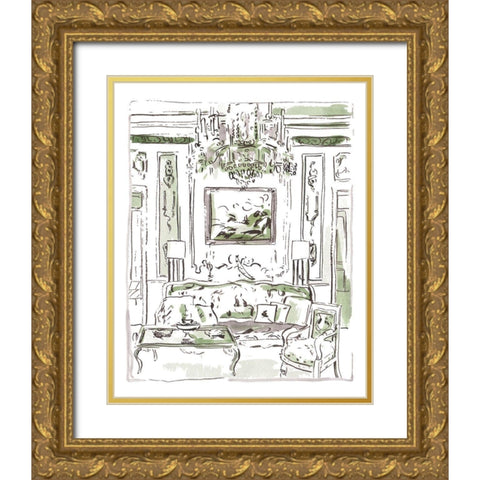 The Vintage Room I Gold Ornate Wood Framed Art Print with Double Matting by Wang, Melissa
