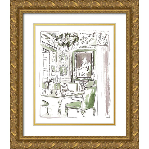 The Vintage Room II Gold Ornate Wood Framed Art Print with Double Matting by Wang, Melissa