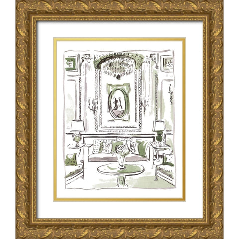 The Vintage Room III Gold Ornate Wood Framed Art Print with Double Matting by Wang, Melissa