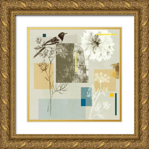 Bird Anatomy IV Gold Ornate Wood Framed Art Print with Double Matting by Wang, Melissa