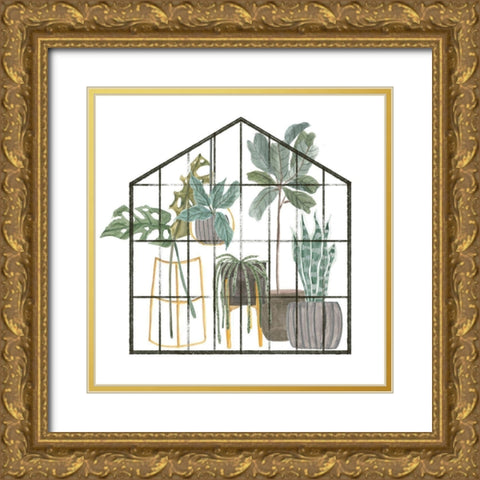 My Greenhouse II Gold Ornate Wood Framed Art Print with Double Matting by Wang, Melissa