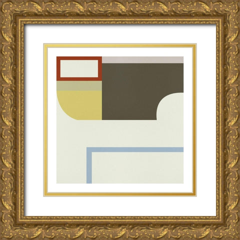 Pop Codes III Gold Ornate Wood Framed Art Print with Double Matting by Wang, Melissa