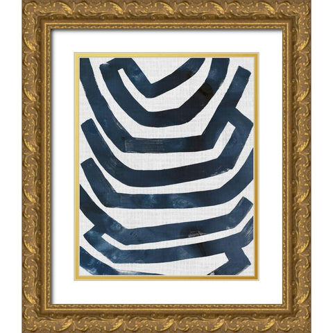 Ramblas II Gold Ornate Wood Framed Art Print with Double Matting by Vess, June Erica