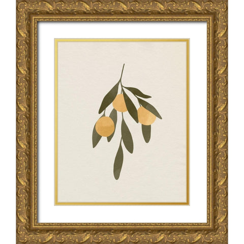 Sweet Clementines I Gold Ornate Wood Framed Art Print with Double Matting by Caroline, Emma