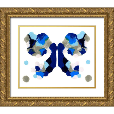 Rorschach Mariposa VI Gold Ornate Wood Framed Art Print with Double Matting by Caroline, Emma
