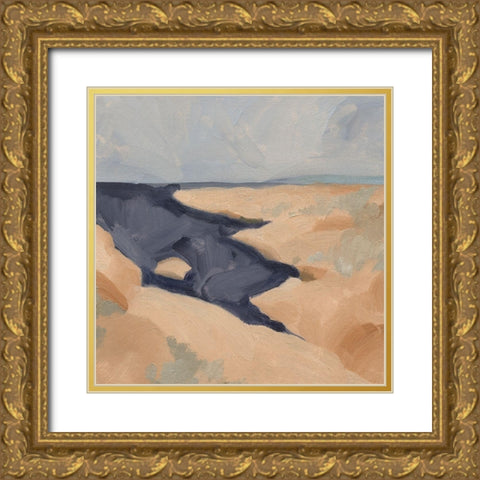 Blue California Coast III Gold Ornate Wood Framed Art Print with Double Matting by Green, Jacob