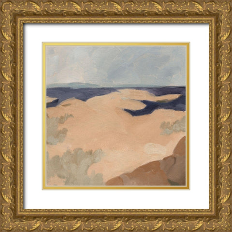 Blue California Coast IV Gold Ornate Wood Framed Art Print with Double Matting by Green, Jacob