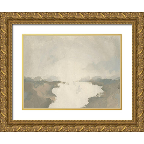 Smoke River II Gold Ornate Wood Framed Art Print with Double Matting by Green, Jacob