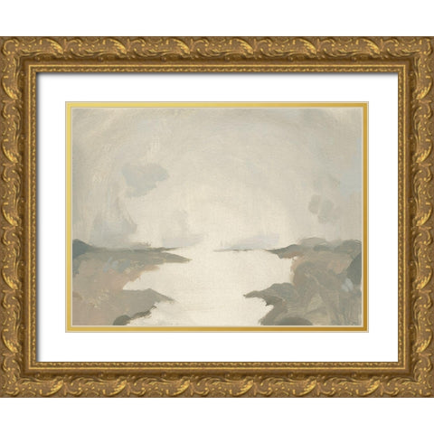 Smoke River IV Gold Ornate Wood Framed Art Print with Double Matting by Green, Jacob