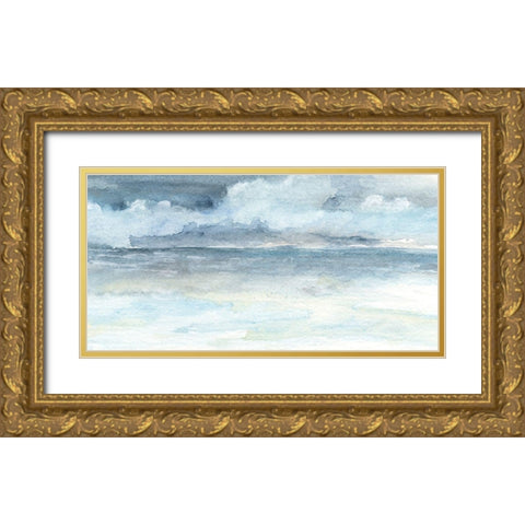 Ocean Skyline I Gold Ornate Wood Framed Art Print with Double Matting by Moore, Regina