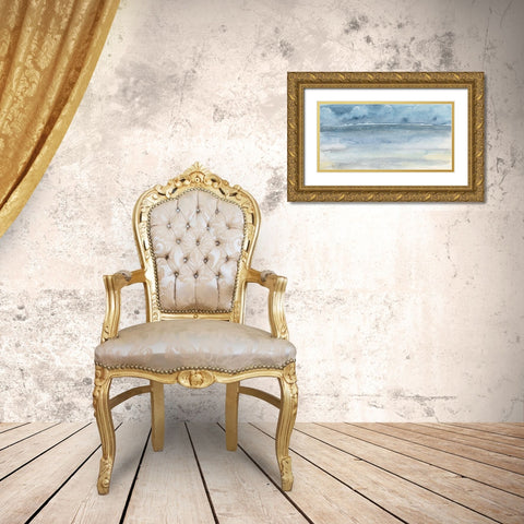 Ocean Skyline II Gold Ornate Wood Framed Art Print with Double Matting by Moore, Regina