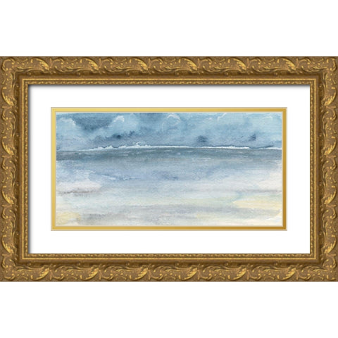Ocean Skyline II Gold Ornate Wood Framed Art Print with Double Matting by Moore, Regina