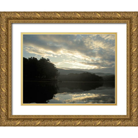 Vintage Smith Mountain Lake I Gold Ornate Wood Framed Art Print with Double Matting by Chandler, Sharon