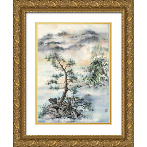 Meeting of the Wind-Nature And Man Gold Ornate Wood Framed Art Print with Double Matting by Rae, Nan