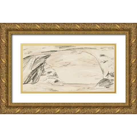 The Secret Island I Gold Ornate Wood Framed Art Print with Double Matting by Wang, Melissa