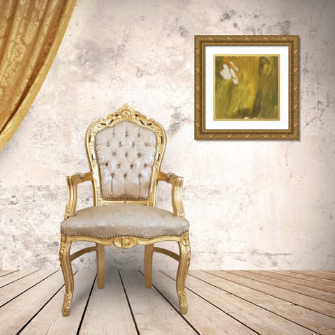 Verdant Abstract I Gold Ornate Wood Framed Art Print with Double Matting by Green, Jacob