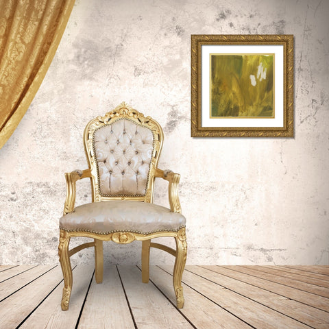 Verdant Abstract IV Gold Ornate Wood Framed Art Print with Double Matting by Green, Jacob