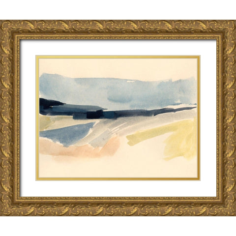 Horizon Swash I Gold Ornate Wood Framed Art Print with Double Matting by Barnes, Victoria