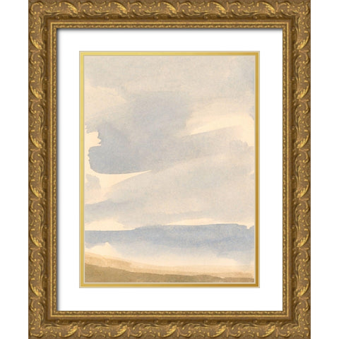 Simple Shoreline I Gold Ornate Wood Framed Art Print with Double Matting by Barnes, Victoria