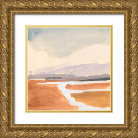 Umber Marsh II Gold Ornate Wood Framed Art Print with Double Matting by Barnes, Victoria