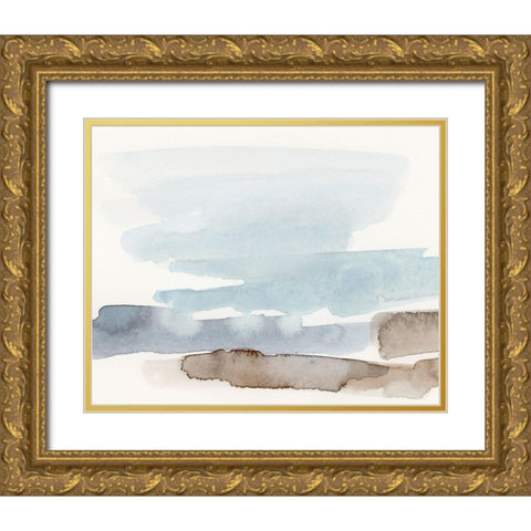 Coastal Tones I Gold Ornate Wood Framed Art Print with Double Matting by Barnes, Victoria