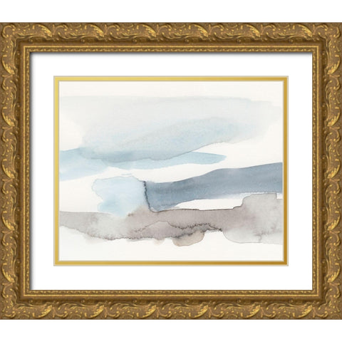 Coastal Tones II Gold Ornate Wood Framed Art Print with Double Matting by Barnes, Victoria