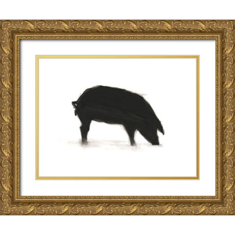 European Farm Collection VII Gold Ornate Wood Framed Art Print with Double Matting by Harper, Ethan