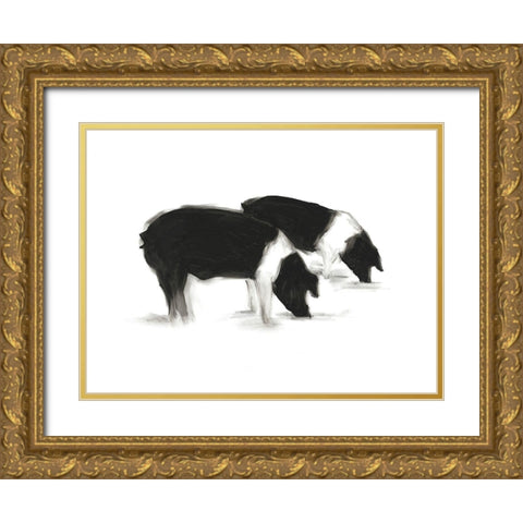 European Farm Collection VIII Gold Ornate Wood Framed Art Print with Double Matting by Harper, Ethan